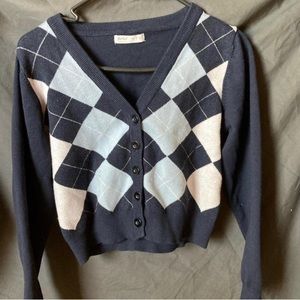 Button up argyle cardigan from ROMWE 2021